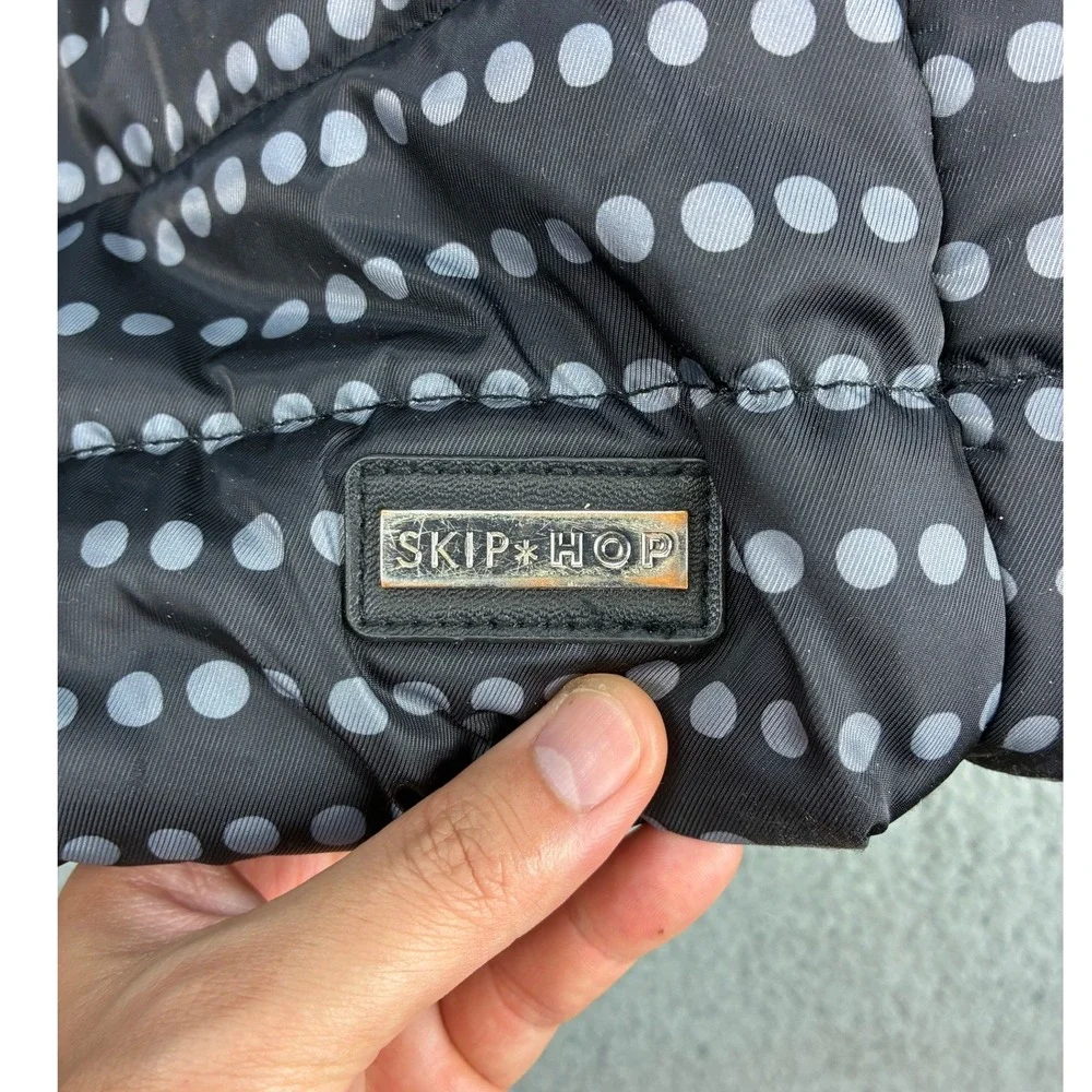Skip Hop Riverside Ultra Light Diaper Bag Tote Womens Black Polka Dot Carryall
